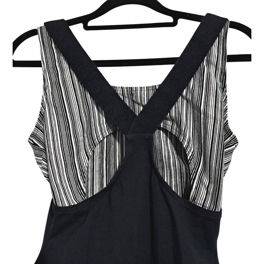 Vintage 80s Marika Dark Balletcore Black White Retro Bodysuit Leotard Size L - Picture 7 of 7
